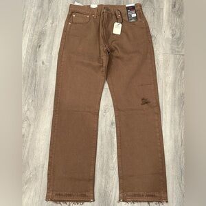 Levi’s brown distressed jeans